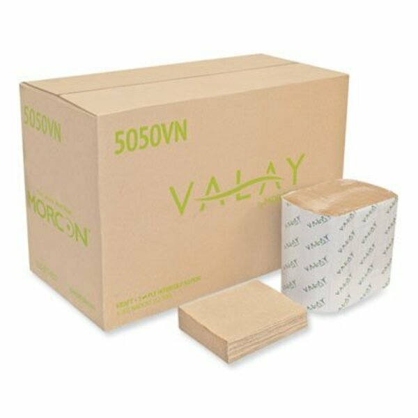 Morcon VALAY INTERFOLDED NAPKINS, 1-PLY, 6.3 X 8.85, KRAFT, 6000PK 5050VN